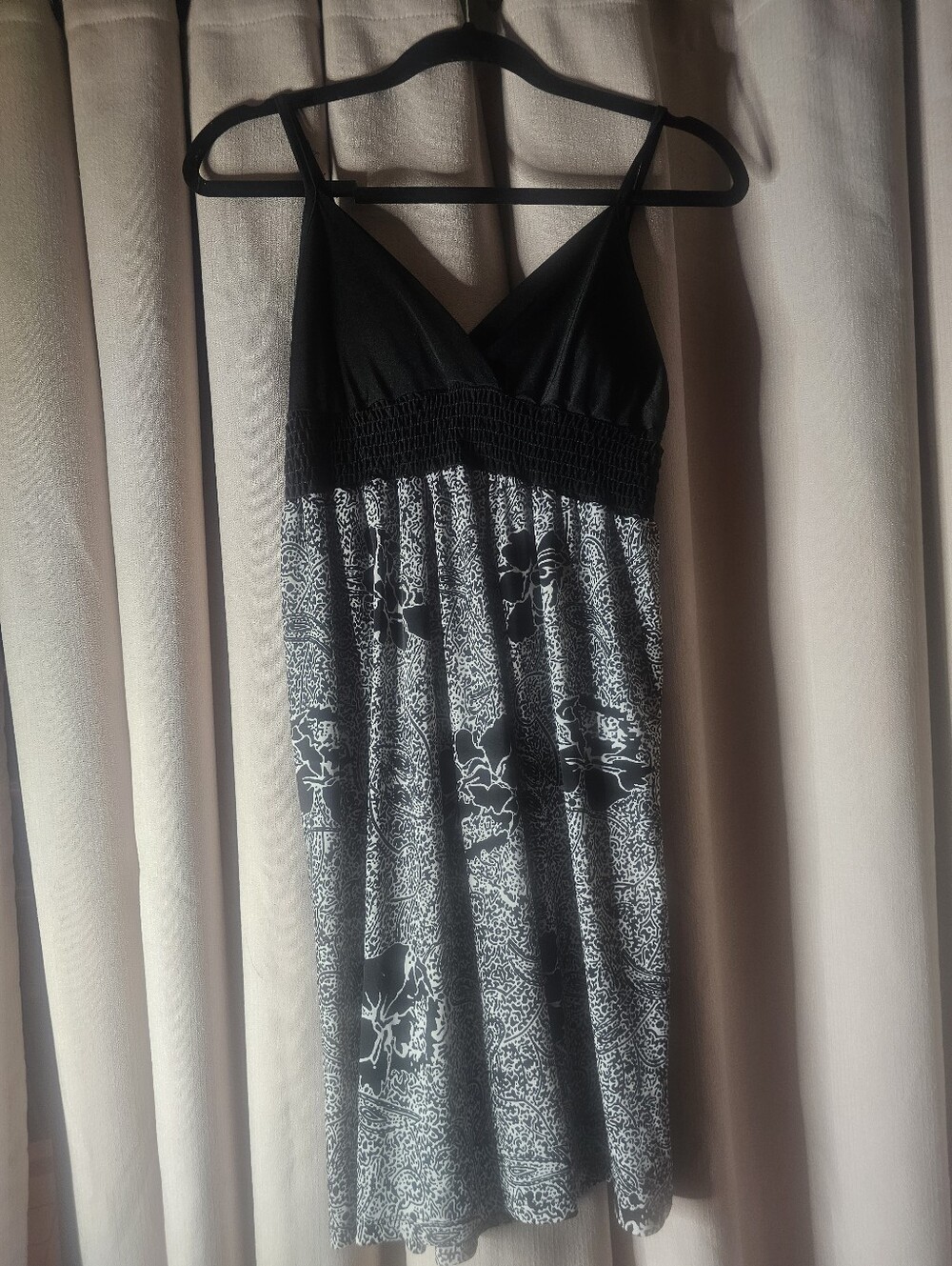 Black & White Floral Maxi Dress